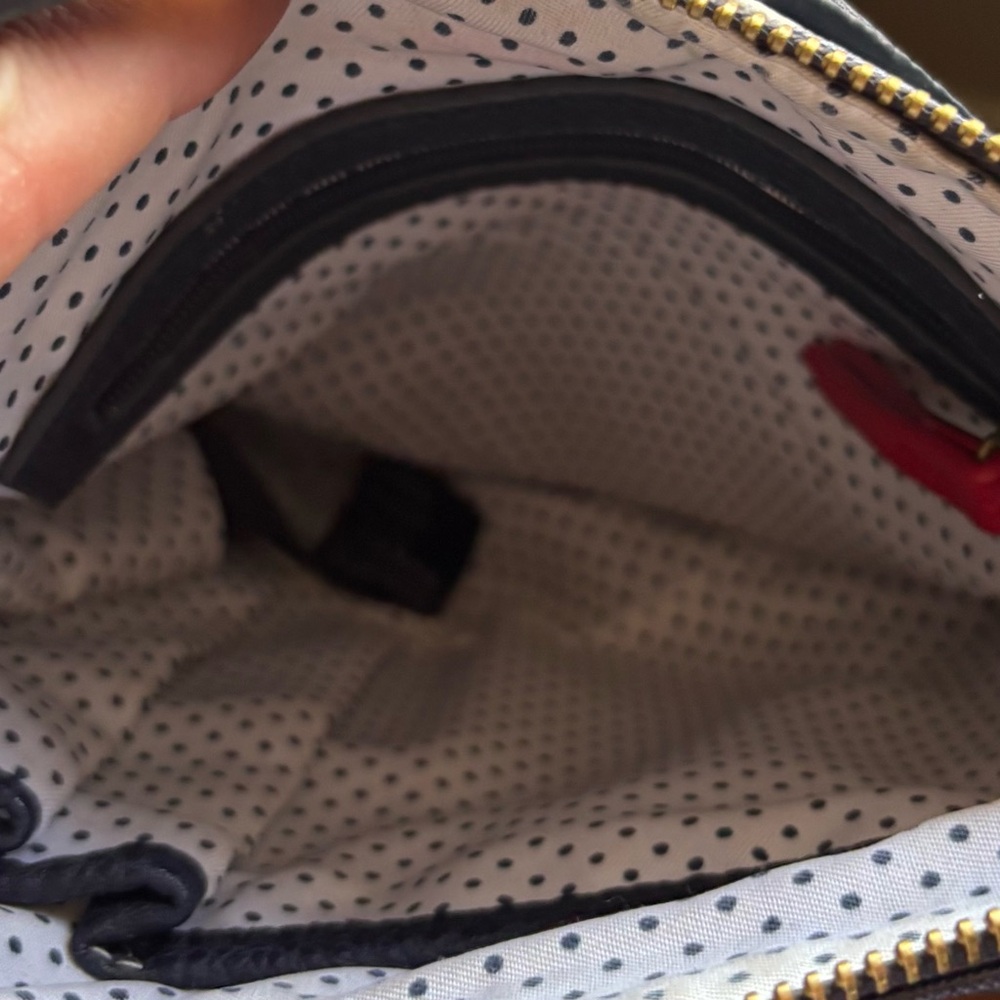 Joules Navy and White Polka Dot Crossbody Bag - Picture 2 of 3
